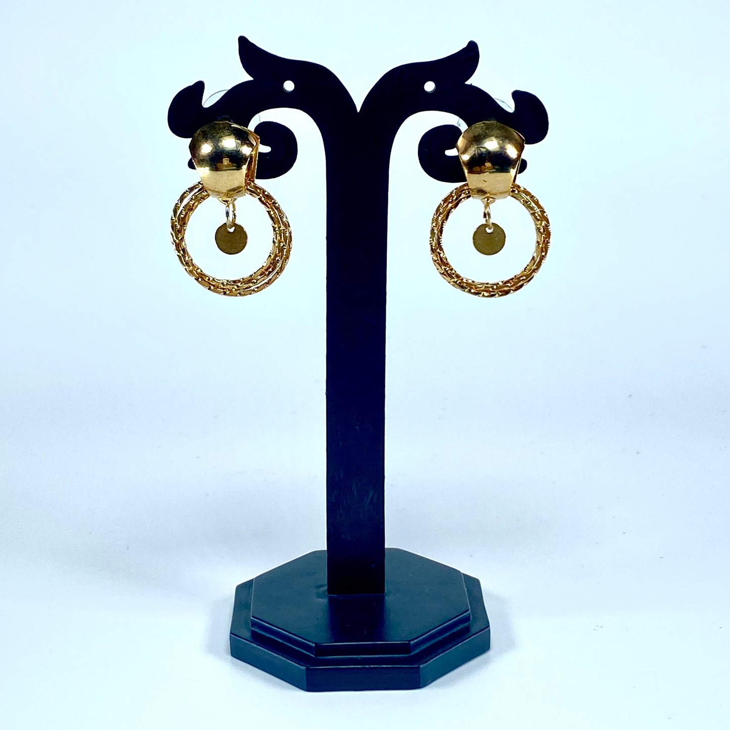 Chic Gold Hoop Drop Earrings