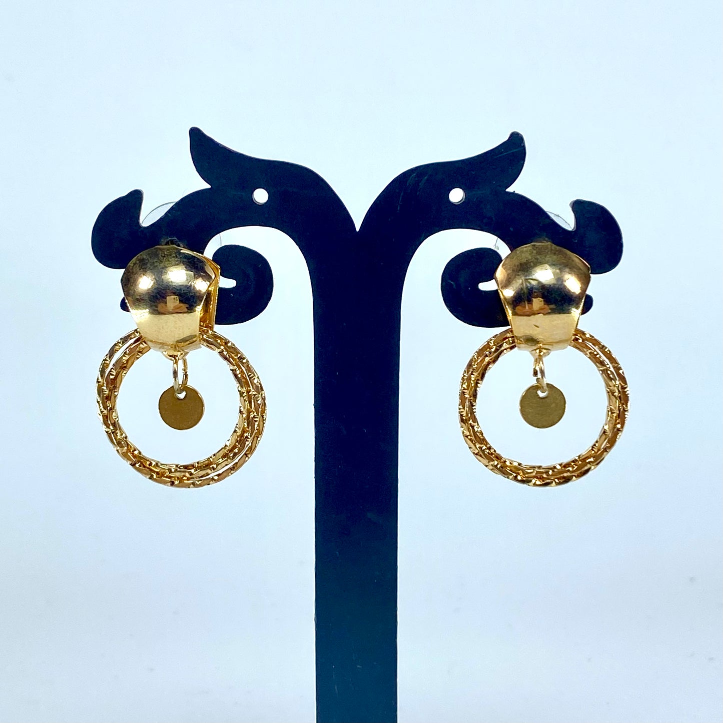 Chic Gold Hoop Drop Earrings