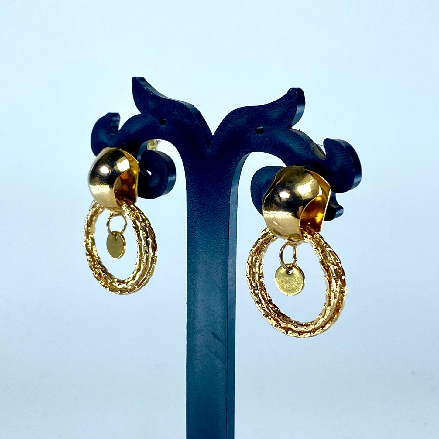 Chic Gold Hoop Drop Earrings