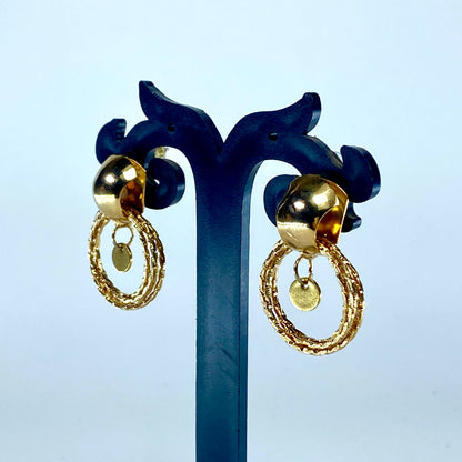 Chic Gold Hoop Drop Earrings