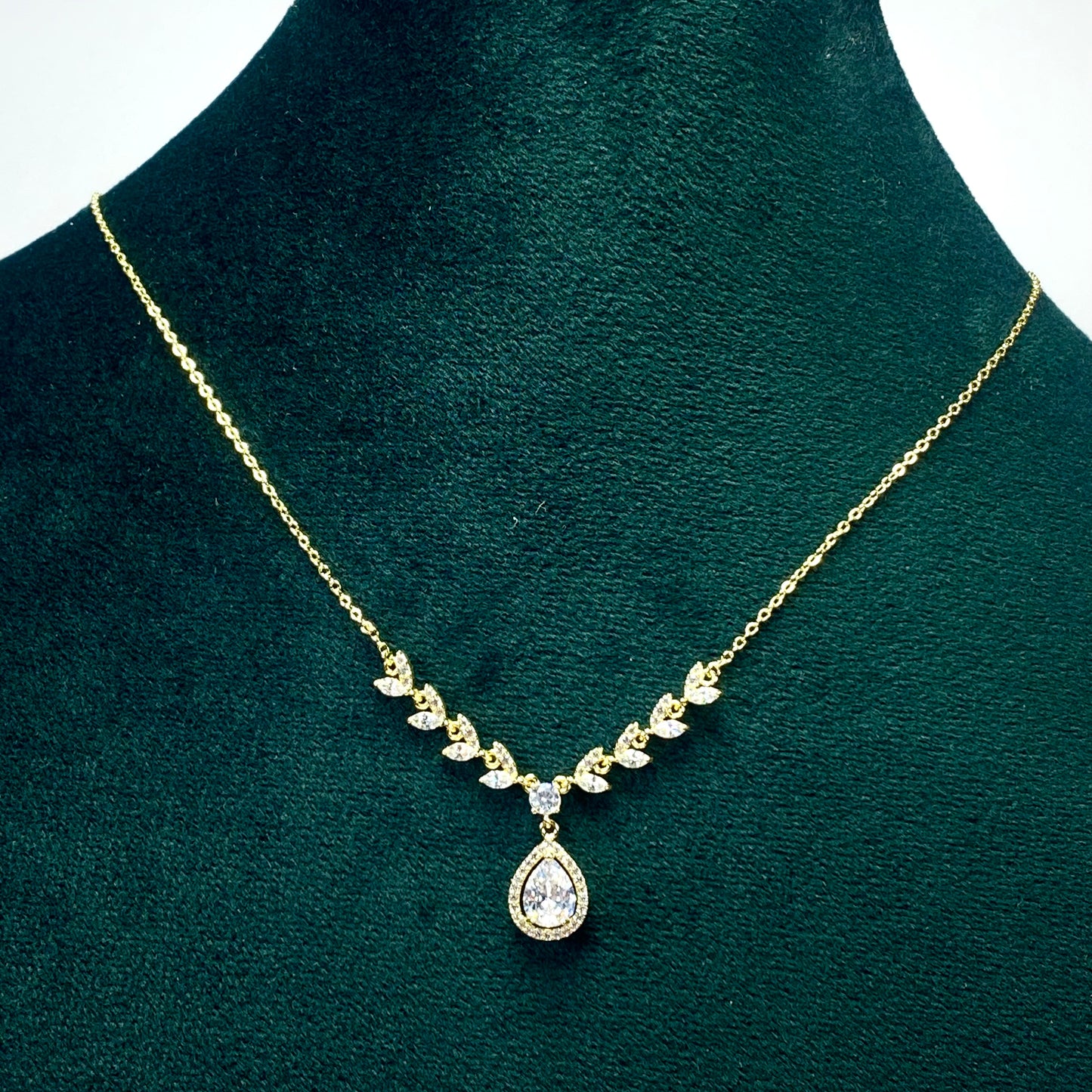 Radiant Teardrop Charm Necklace