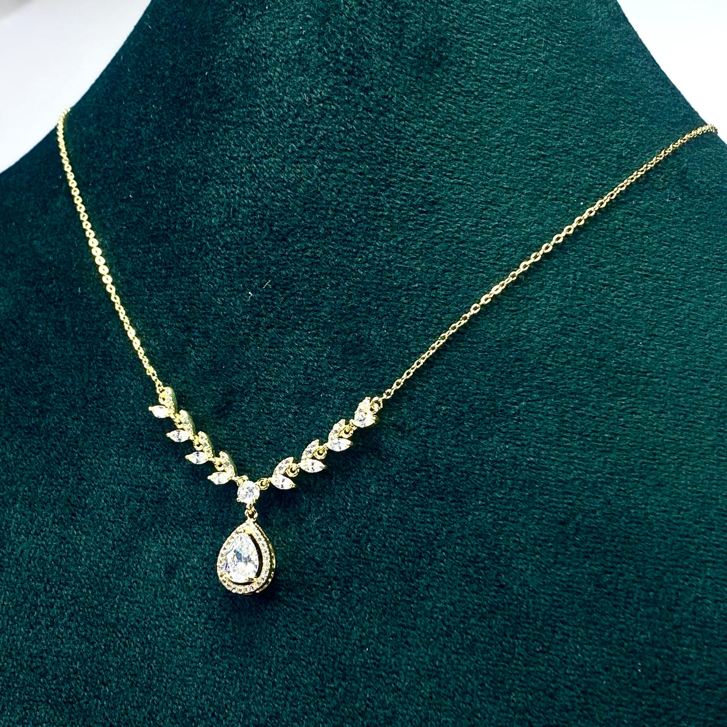 Radiant Teardrop Charm Necklace