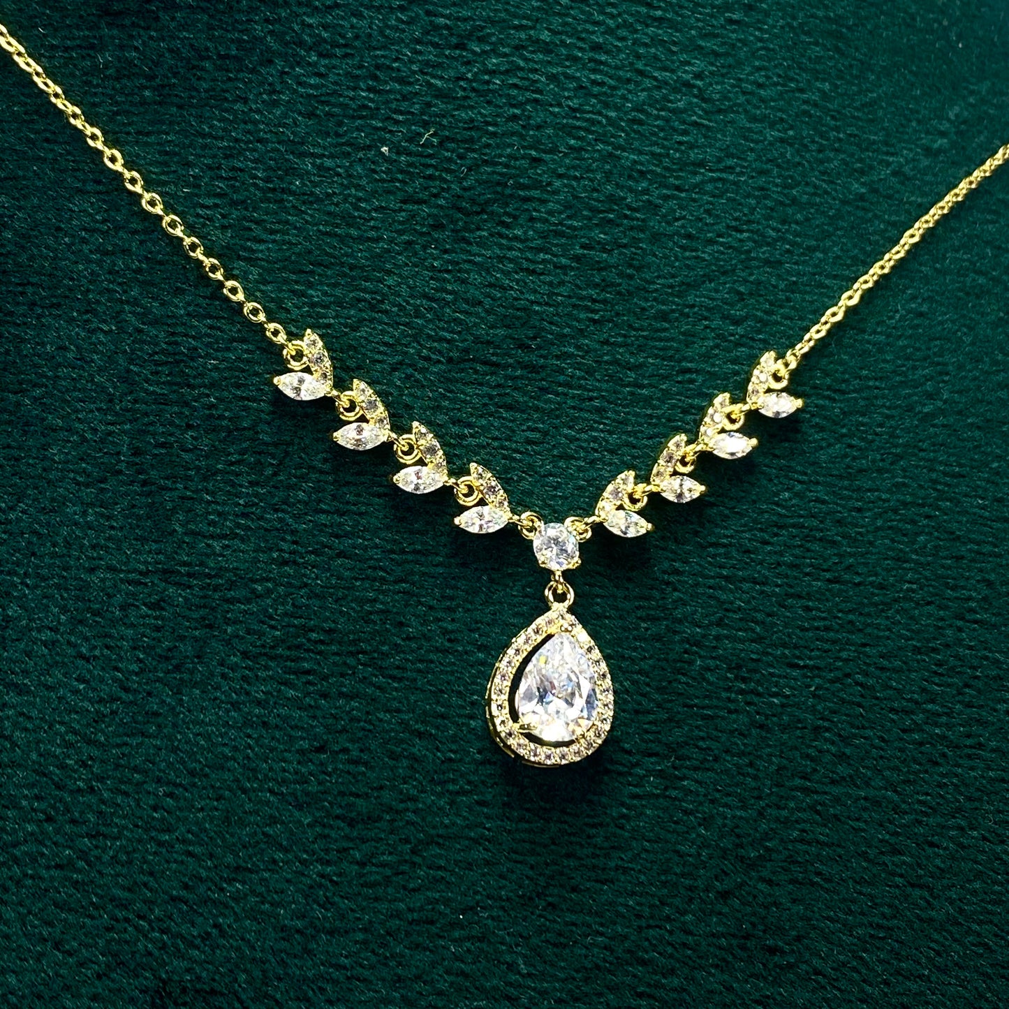 Radiant Teardrop Charm Necklace