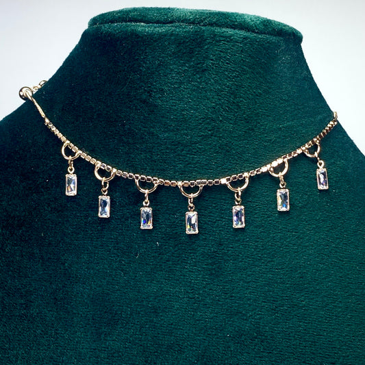 Crystal Charm Cascade Choker